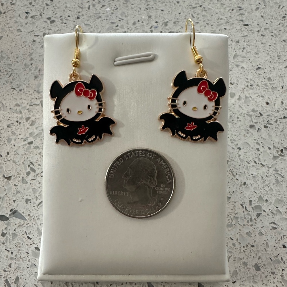 Hello Kitty Bat Earrings